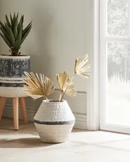 Wazon na kwiaty ARUNCUS 30 cm Ceramika Beżowy_937028