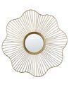 Flower Metal Wall Mirror ⌀ 40 cm Gold SENS_904366