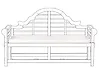 Bench Seat Pad Cushion MARLBORO 151 x 46 cm Off-White
