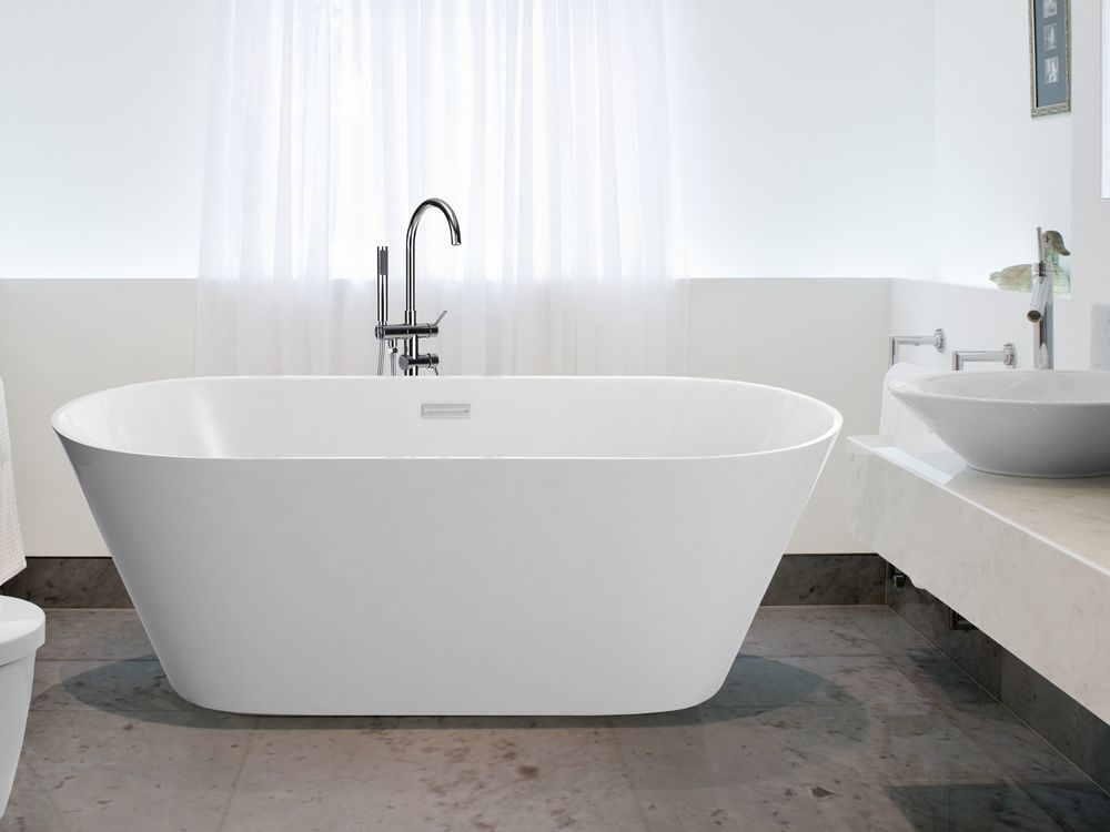 Vasca da bagno freestanding HAVANA 160 x 76 cm Bianco