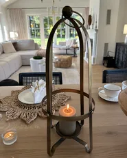 Candle Holder MARAWI 48 cm Metal Gold_1024094