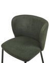 Set of 2 Fabric Dining Chairs Dark Green MINA_872122