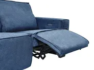 Electric Recliner Sofa 2 Seater NUKARI Fabric Blue_999332