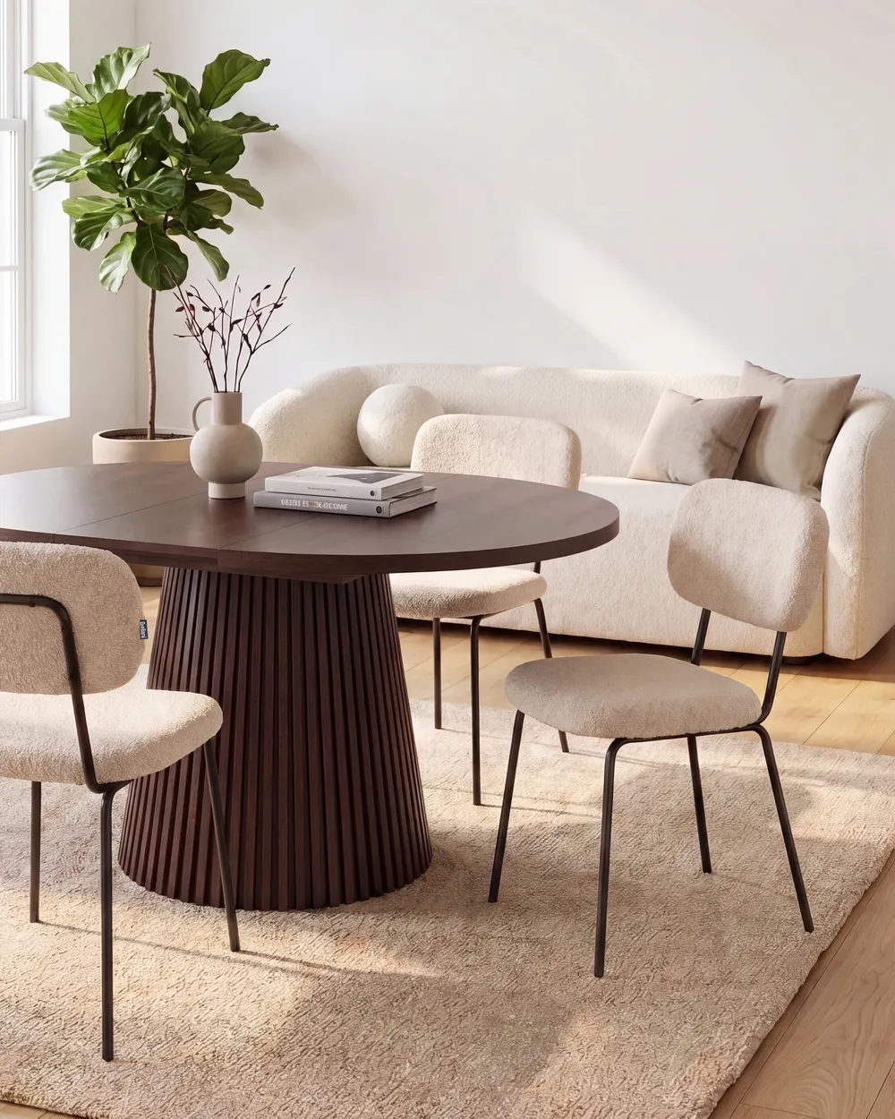 Set of 2 Chairs ADAIR Boucle Beige_1093252
