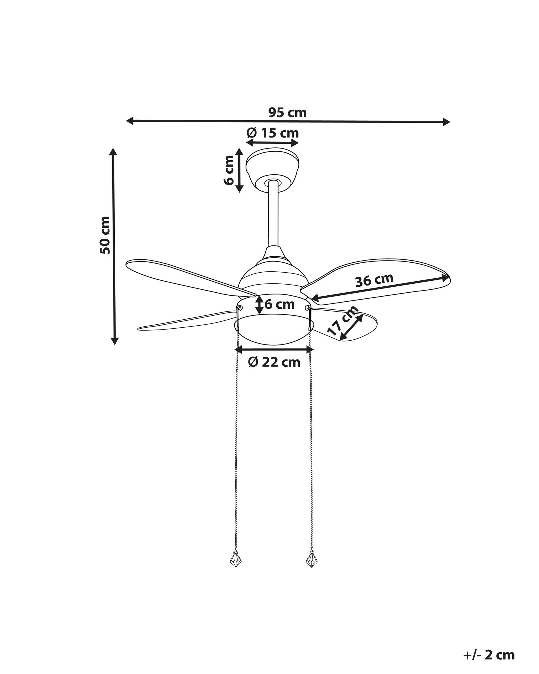 Ceiling Fan with Light DOLORES LED Yellow_861675