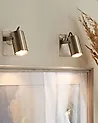 Set of 2 Spotlight Lamps KLIP Adjustable Metal Silver