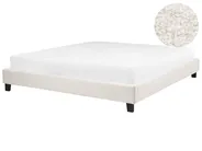 Bed without Headboard Boucle ROANNE 180 x 200 cm (EU Super King) Light Beige_903096
