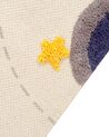 Alfombra de algodón beige/amarillo/azul oscuro/gris 80 x 150 cm LANGSA_864181