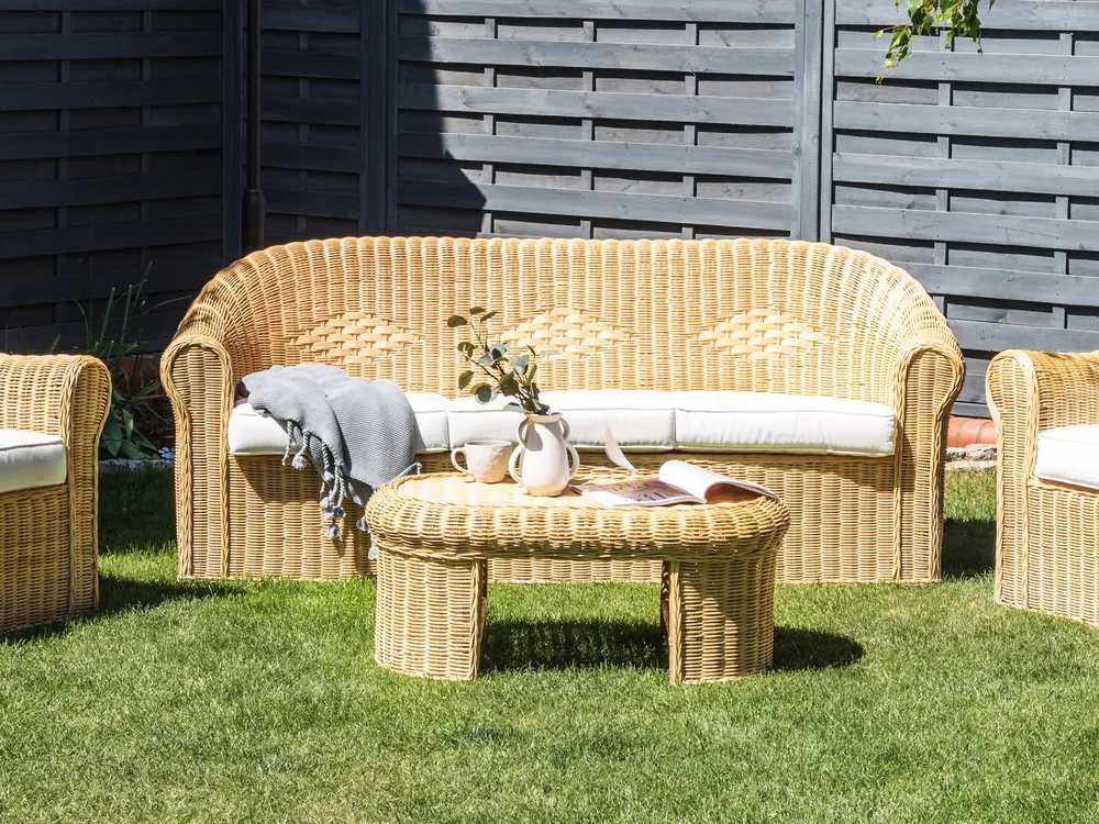 Sofa ogrodowa dla 3 osób LIVADEIA Rattan Naturalny_920125
