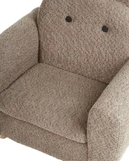 Kids Armchair Hippo MARIBO Boucle Brown_947875