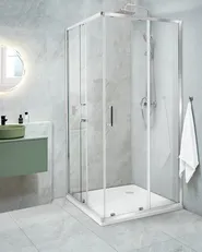 Kabina prysznicowa TELA 90 x 90 x 185 cm Srebrny_944632