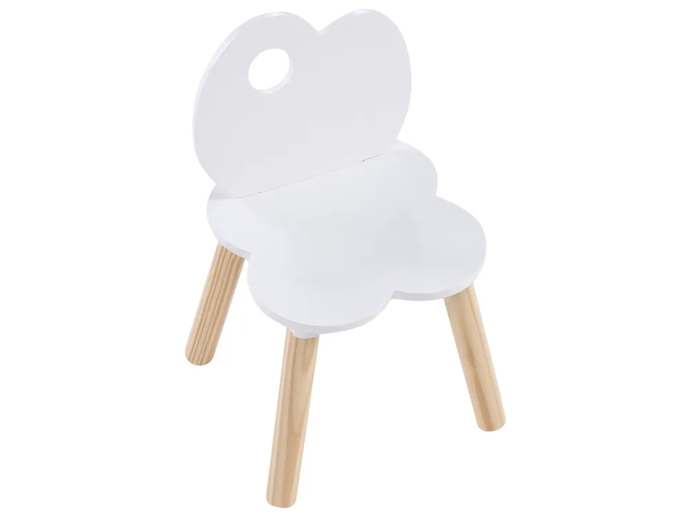 Kids Table and Chair Set CLOUDY White_1029360