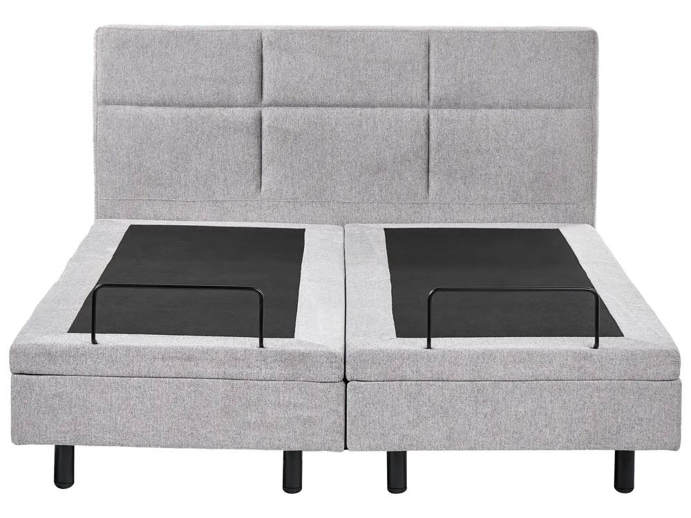 Adjustable Bed Fabric VICEROY 160 x 200 cm (EU King Size) Light Grey_1044419