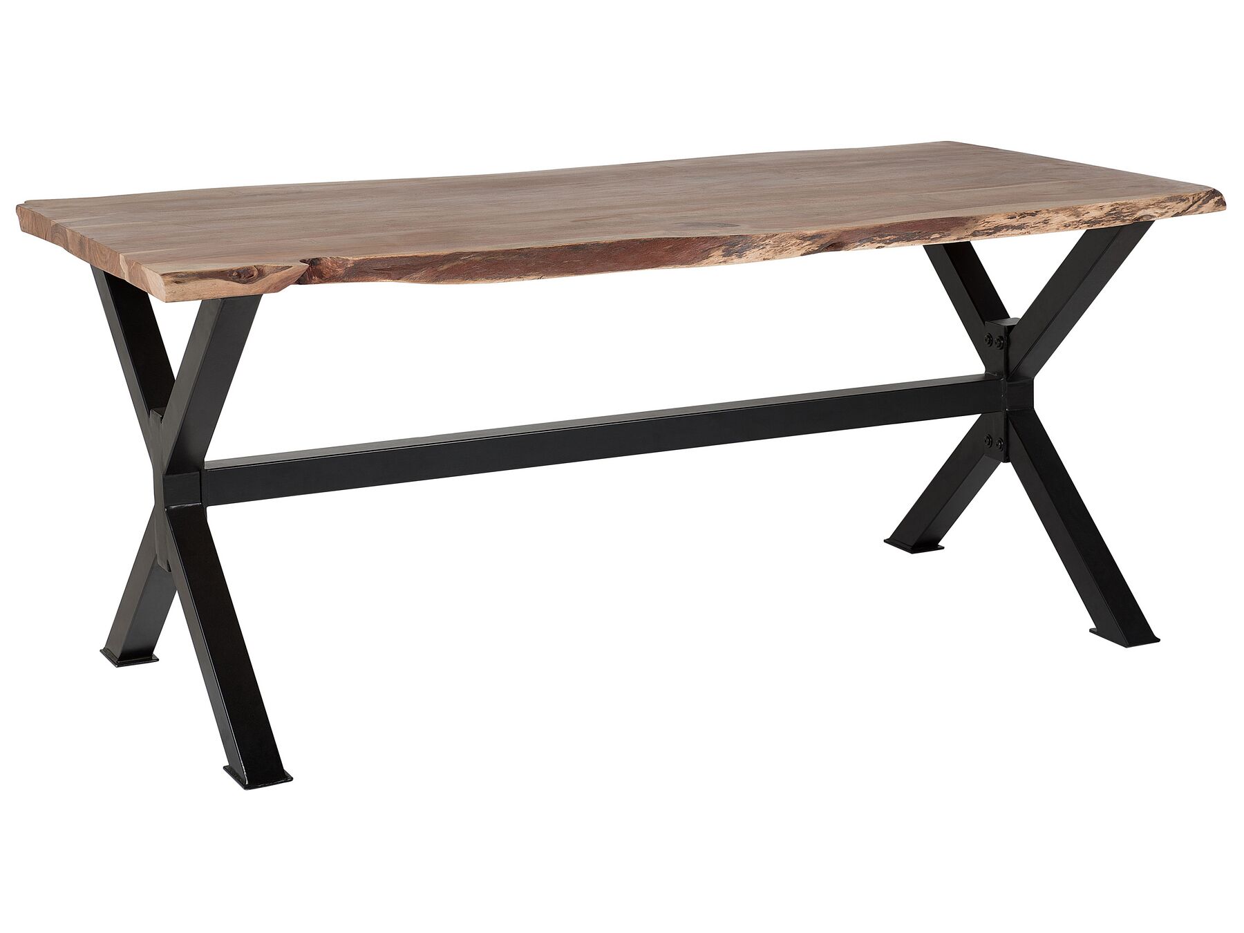 Tavolo da pranzo legno marrone/nero 200 x 95 cm VALBO_745135