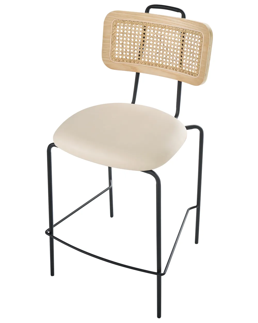 Set of 2 Bar Chairs ADELANTO Light Beige_1039788