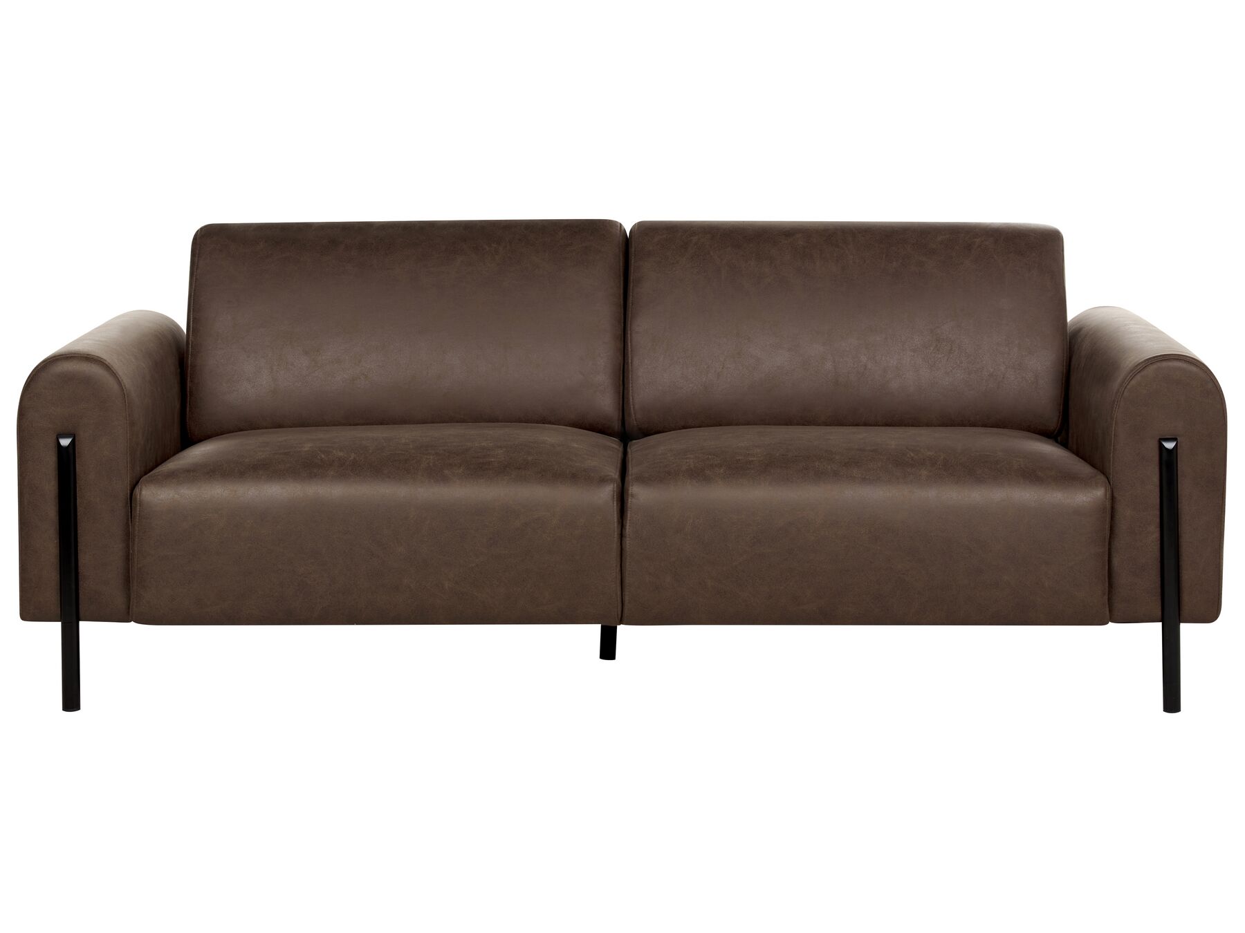 3-personers sofa stof mørkebrun ASKIM_918888