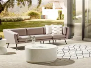 Garden Sofa 3 Seater LORETELLO Beige Right Hand_872311