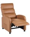 Recliner Chair OTUS Faux Leather Brown