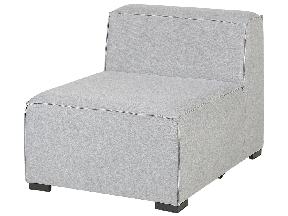 Garden Corner Sofa with Ottoman 7 Seater AREZZO Modular Light Grey Right Hand_867645