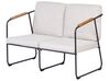 4 Seater Metal Garden Sofa Set Light Beige VEZZANA_931091