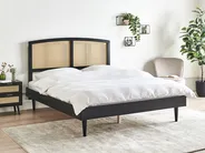 Bed Rattan VARZY 160 x 200 cm (EU King Size) Black_949802