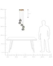 Pendant Lamp RALFES Glass Brass_868618