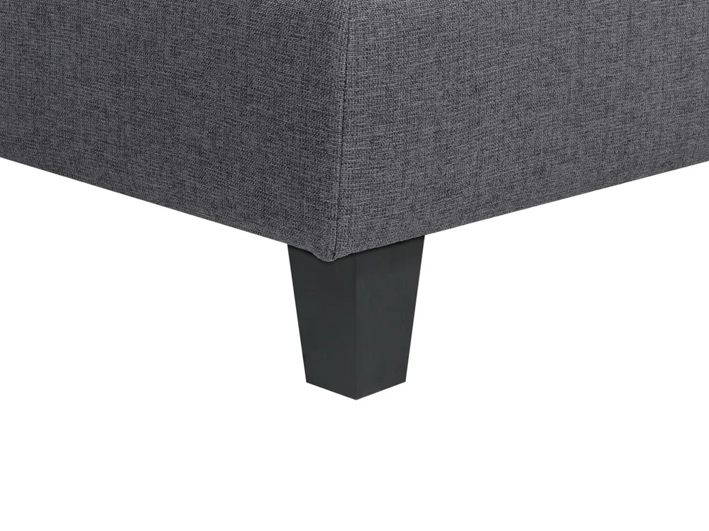 Modular Corner Sofa 4 Seater UNSTAD with Ottoman Fabric Dark Grey Right Hand_924627