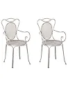 Conjunto de 2 sillas de jardín CILENTO Metal Gris