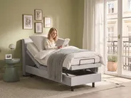 Adjustable Bed Fabric VICEROY 80 x 200 cm (EU Small Single) Light Grey_1044369