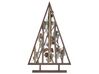 Figura decorativa LED de madera de pino oscura 62 cm SVIDAL_832515
