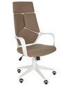 Otočná kancelářská židle hnědá a bílá DELIGHT_903318
