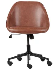 Desk Chair BARDSDALE Faux Leather Brown_935404