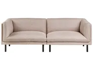 Sofa 3 Seater VORGOD Fabric Light Brown_996299