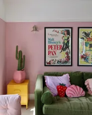 Conjunto de 2 cestos PANJGUR Algodão Rosa_932410