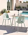 Set of 2 Garden Chairs BOLGHERI Armless Light Green