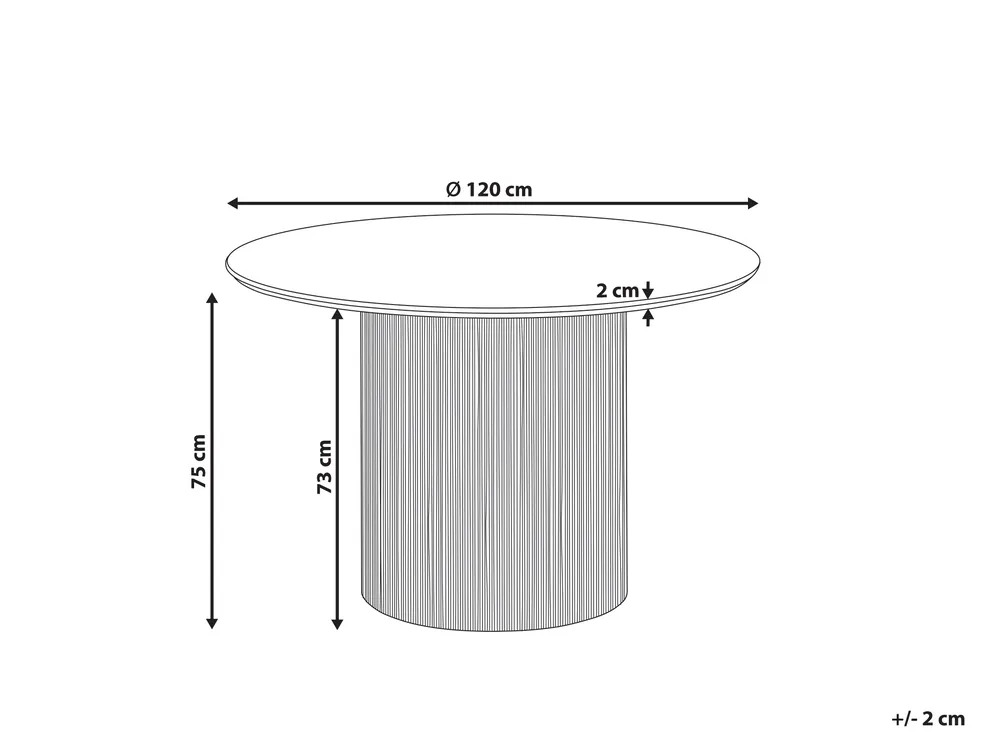 Dining Table SHEHO Black 120 cm 120 cm_943836