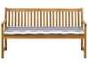 Acacia Wood Garden Bench 160 cm with Blue Stripes Cushion VIVARA_774789