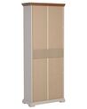 Estantería beige crema/madera oscura 179 cm KINGSTON_768406