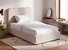 Ottoman Bed NANTERRE Fabric Light Beige 120 x 200 cm (EU Small Double)