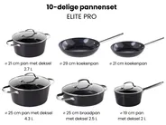10-delige pannenset ELITE PRO Zwart_992883