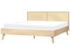 Ratanová posteľ 180 x 200 cm svetlé drevo MONPAZIER_863393