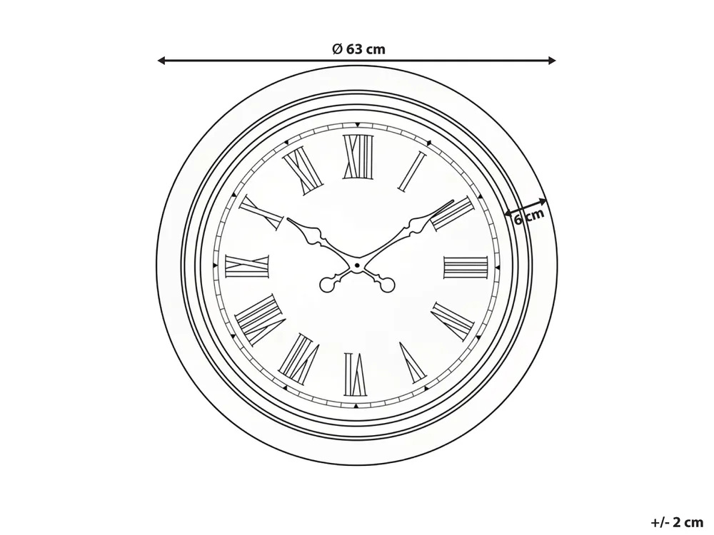 Zegar ścienny VILLENA 63 cm Czarny_1032705