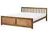 Cama Madera de pino OLENDON 180 x 200 cm Marrón