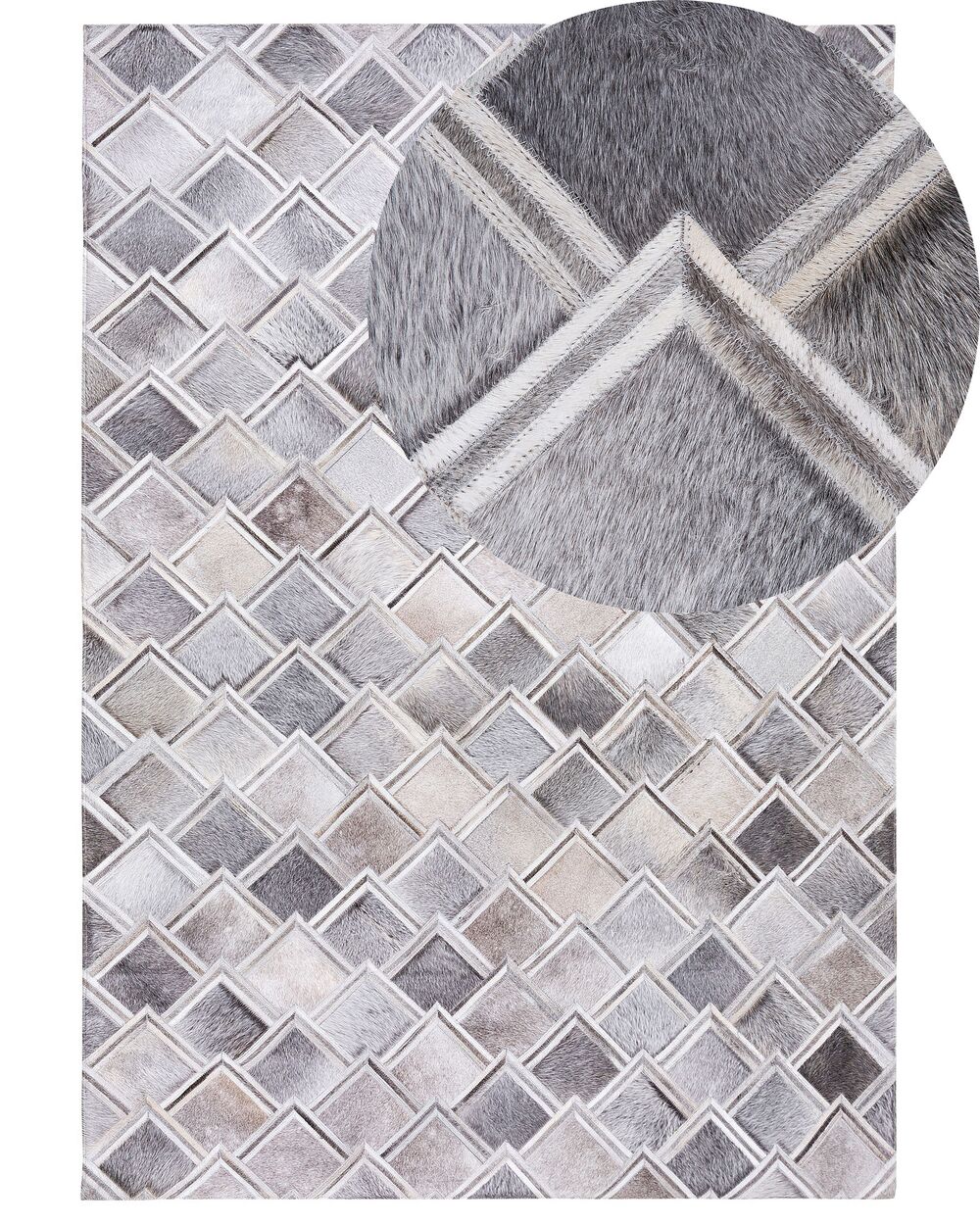 Koberec AGACLI Šedá 160 x 230 cm Kůže