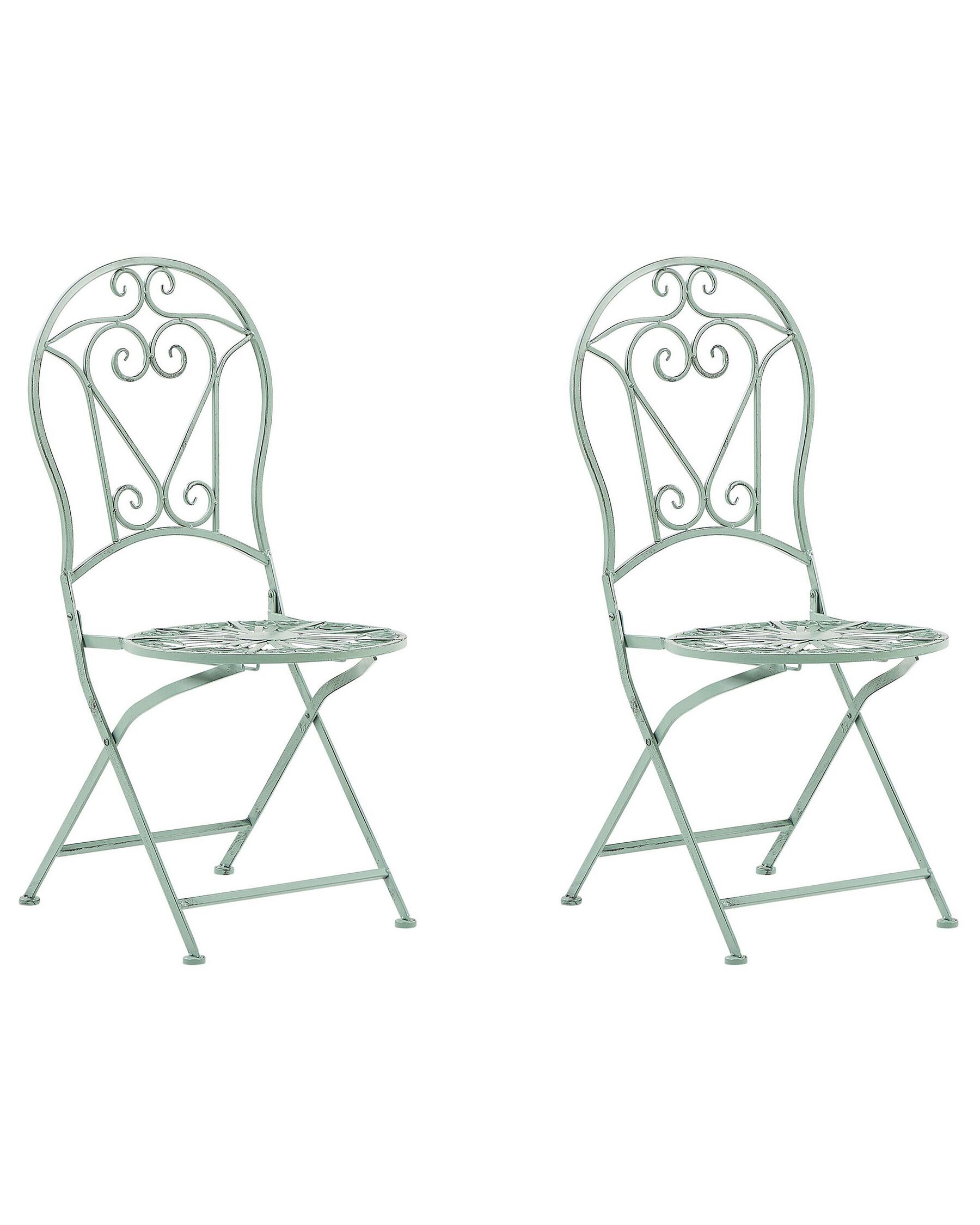Conjunto de 2 sillas de balcón verde TRENTO_780727