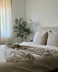 Bedspread TOUTLI Cotton 200 x 220 cm Taupe_1177689