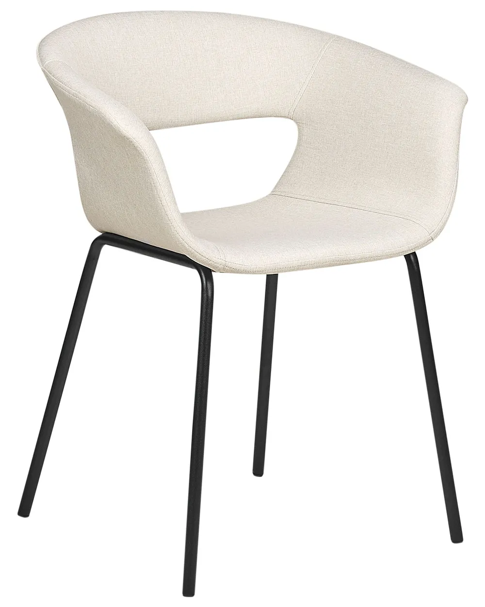 Set di 2 sedie da pranzo ELMA Tessuto Beige chiaro_884609