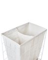 Metal Basket with Bamboo Lid White MIRISSA_939734