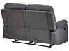 2 Seater Fabric Manual Recliner Sofa Grey BERGEN II_934026