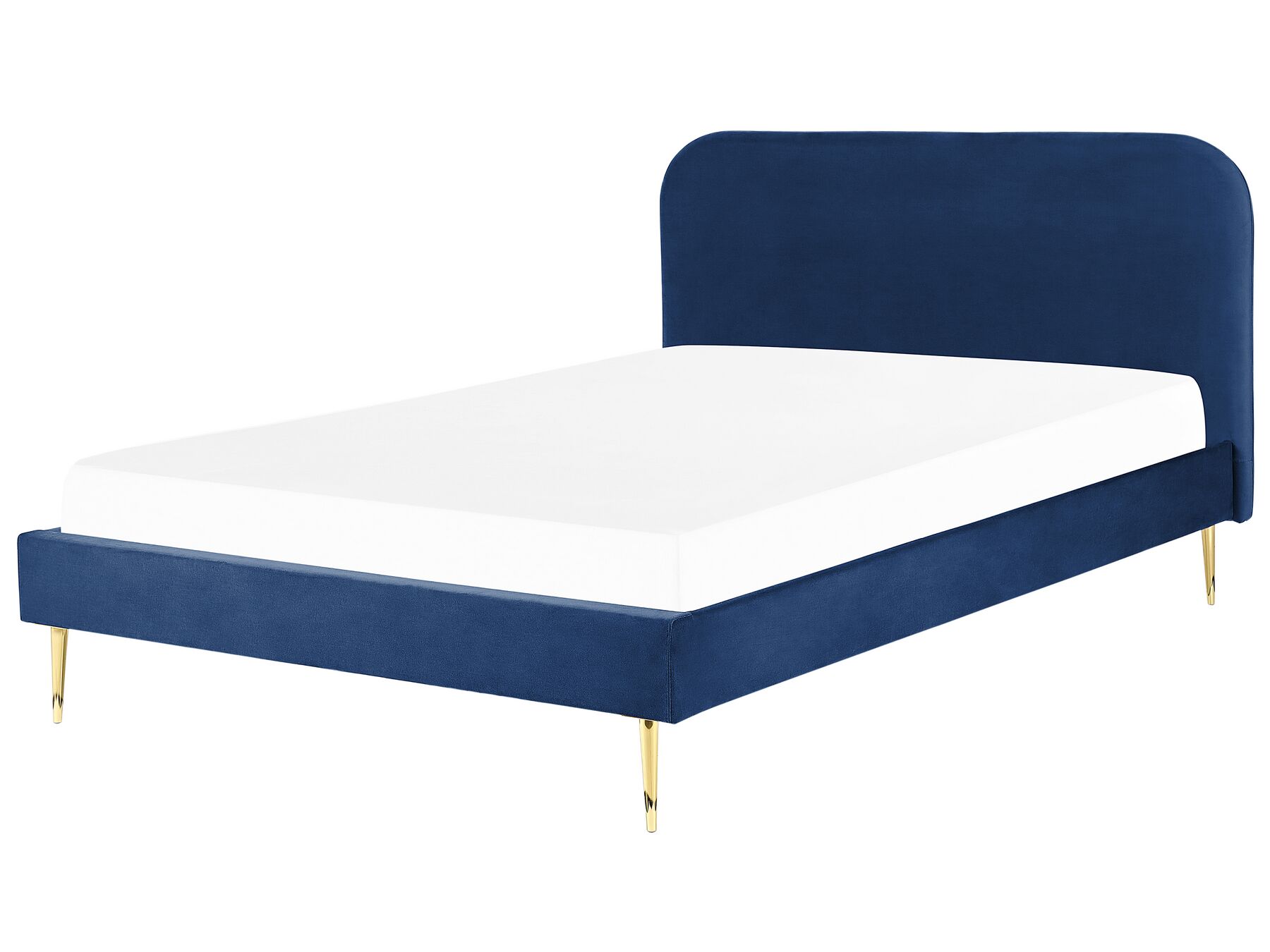 Velvet EU Super King Size Bed Navy Blue FLAYAT_834189